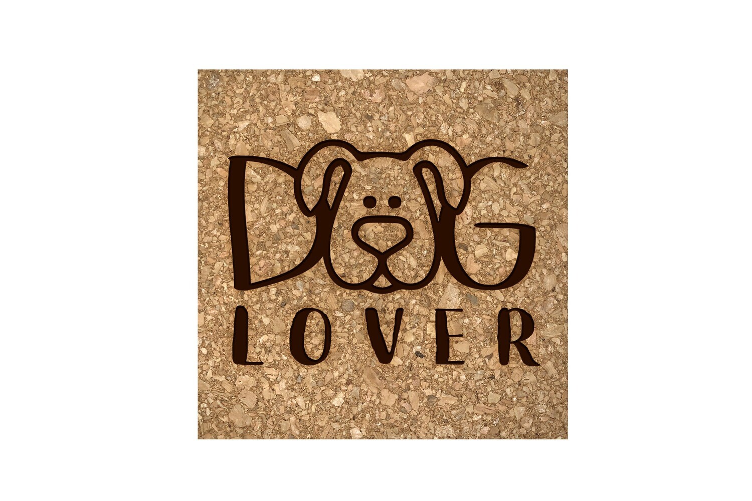 Dog or Cat Lover Image on Cork Coaster Set