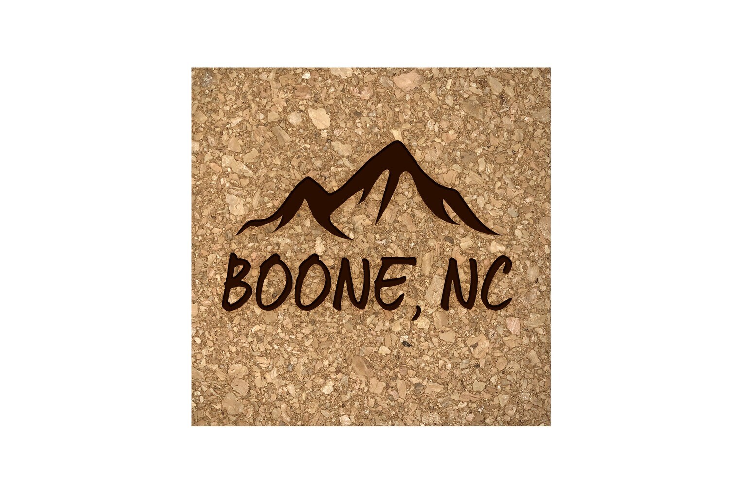 Mountains Customized with City & State Cork Coaster Set