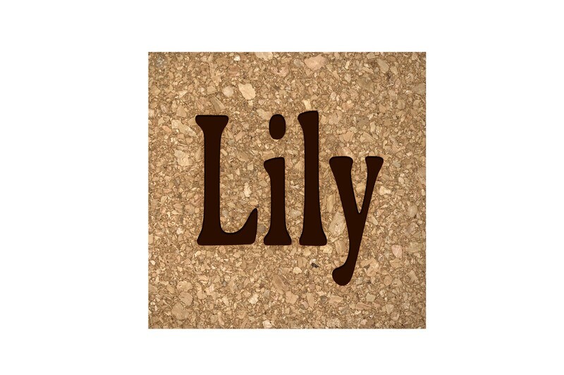 Personalized with Name Cork Coaster Set