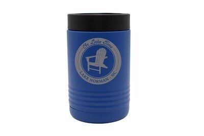 On Lake Time w/Chair & Customized Location Insulated Beverage Holder