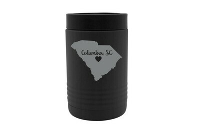 Custom State Shape - Heart Represents City Location Insulated Beverage Holder