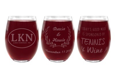 21 oz Stemless Wine Glass - $18 Each