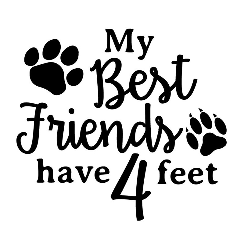 My Best Friends have 4 Feet Wine Glass 19 oz