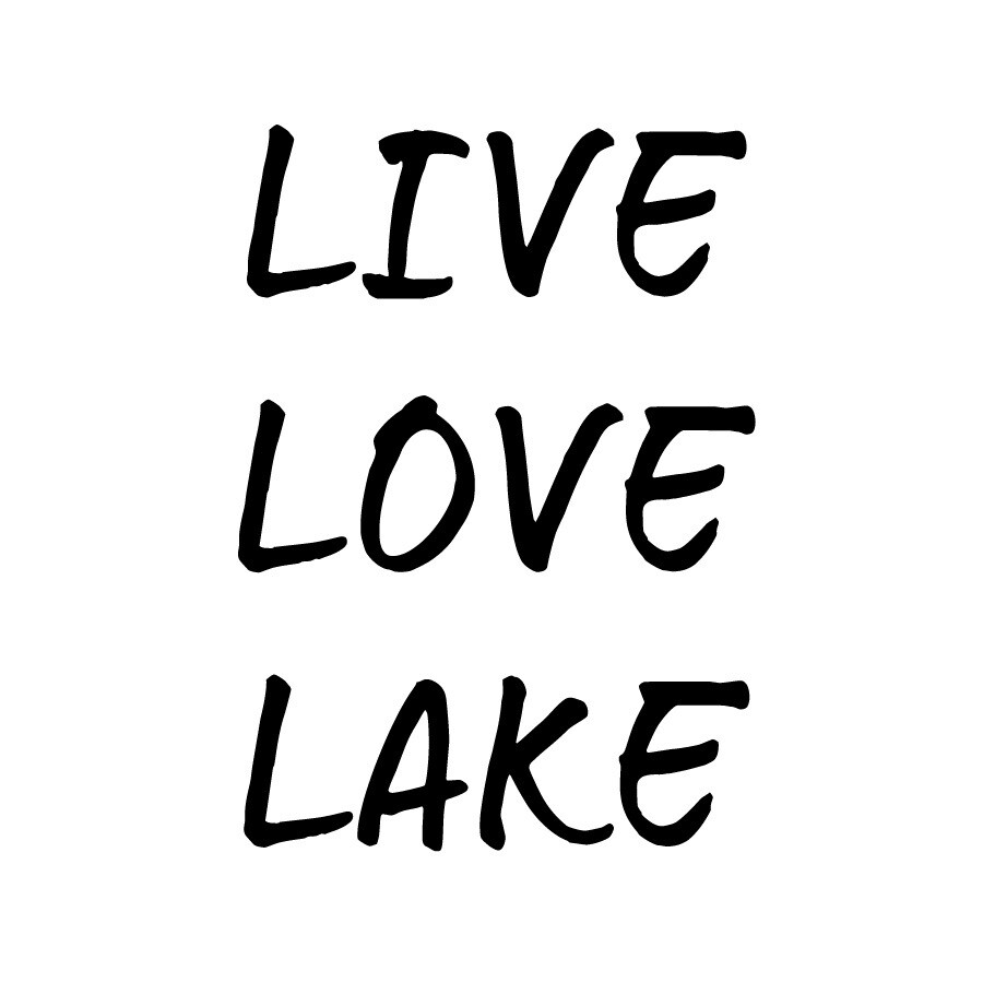 Live Love Lake or Your Custom Words PLASTIC Stemless Wine Glass
