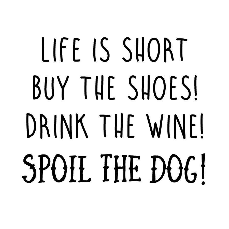Life is Short Saying PLASTIC Stemless Wine Glass 16 oz