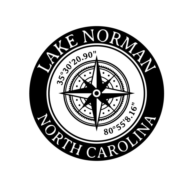 Location w/Latitude Longitude in Circle Leatherette Coaster Set