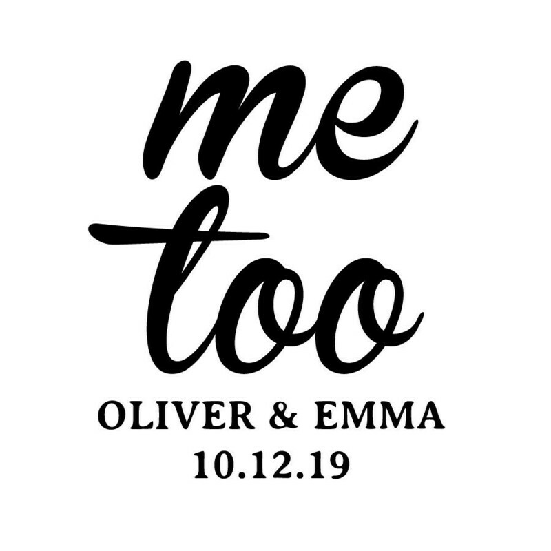 Custom "me too" w/Names & Date Leatherette Coaster Set