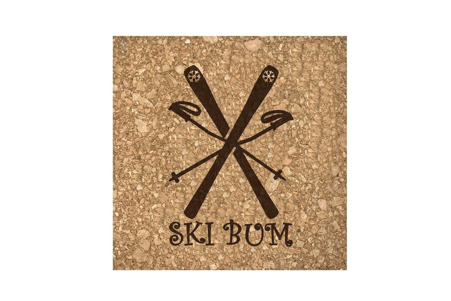 Ski Bum Cork Coaster Set