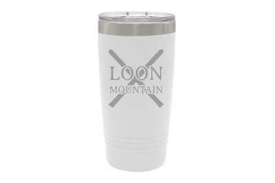 Skis with Custom Location Insulated Tumbler 20 oz