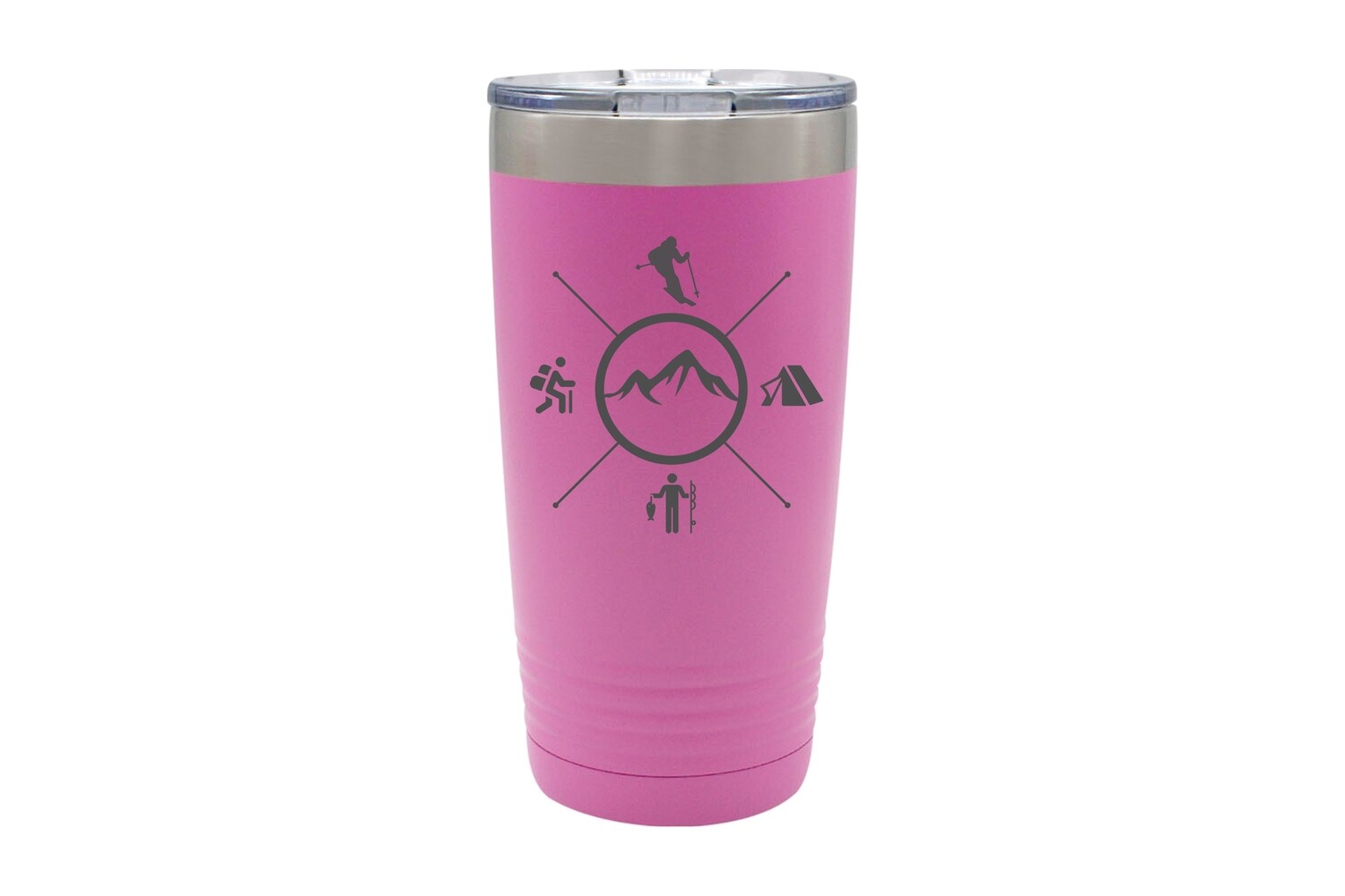 Skier with Outdoor Themes Insulated Tumbler 20 oz