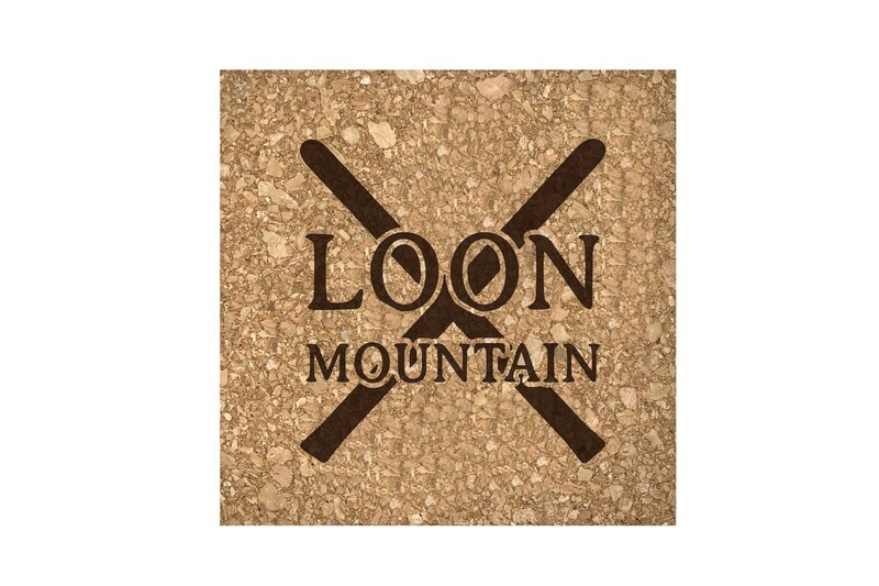 Skis with Custom Location Cork Coaster Set