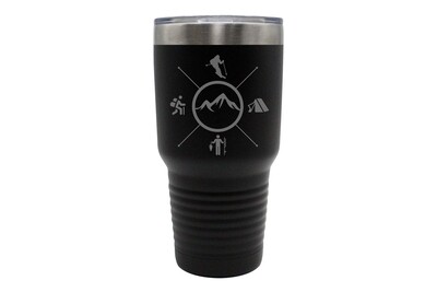 Skier with Outdoor Themes Insulated Tumbler 30 oz
