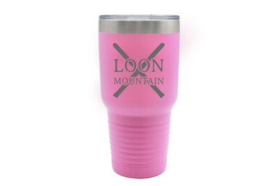 Skis with Custom Location Insulated Tumbler 30 oz