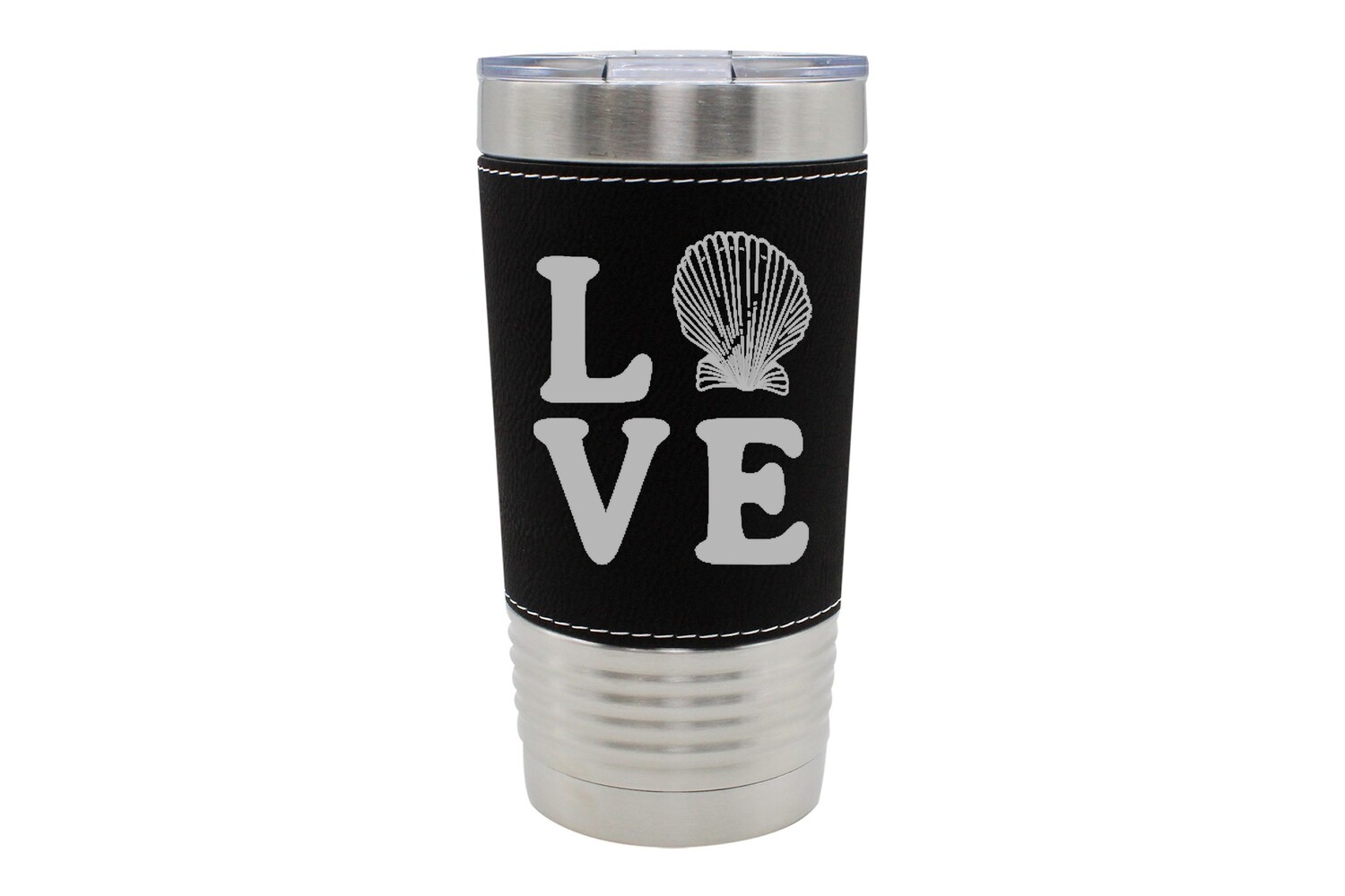 Leatherette 20 oz Love with Seashell Insulated Tumbler
