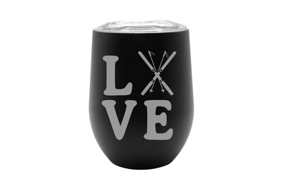 Love with Skis Insulated Tumbler 12 oz