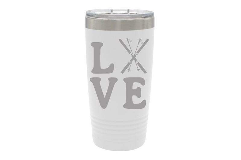 Love with Skis Insulated Tumbler 20 oz