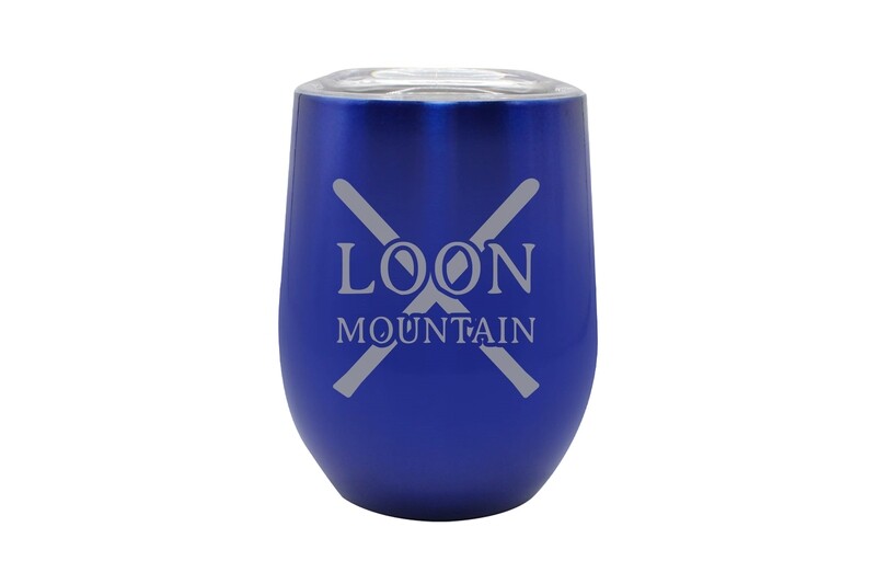 Skis with Custom Location Insulated Tumbler 12 oz