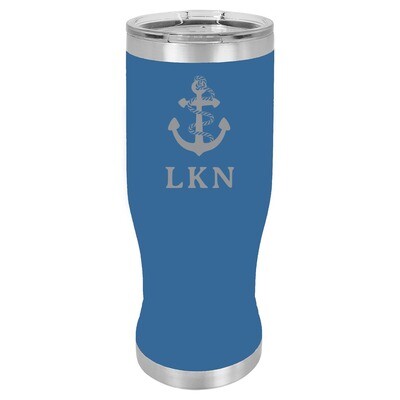 Anchor w/Rope & Customized Location Pilsner Tumbler 20 oz