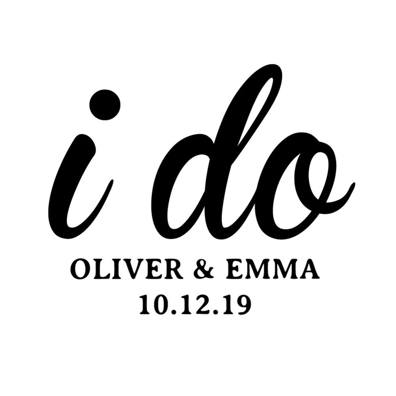 Custom "I Do" w/Names & Date Pilsner 20 oz