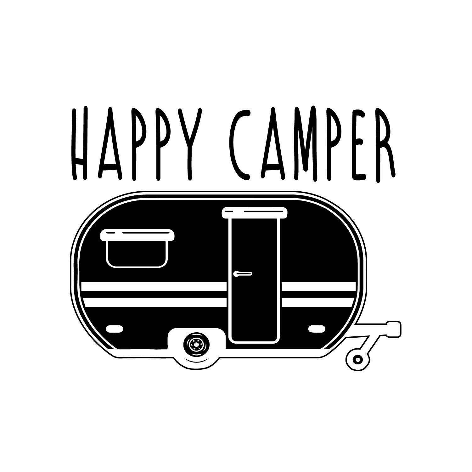 Leatherette 20 oz Happy Camper RV Insulated Tumbler