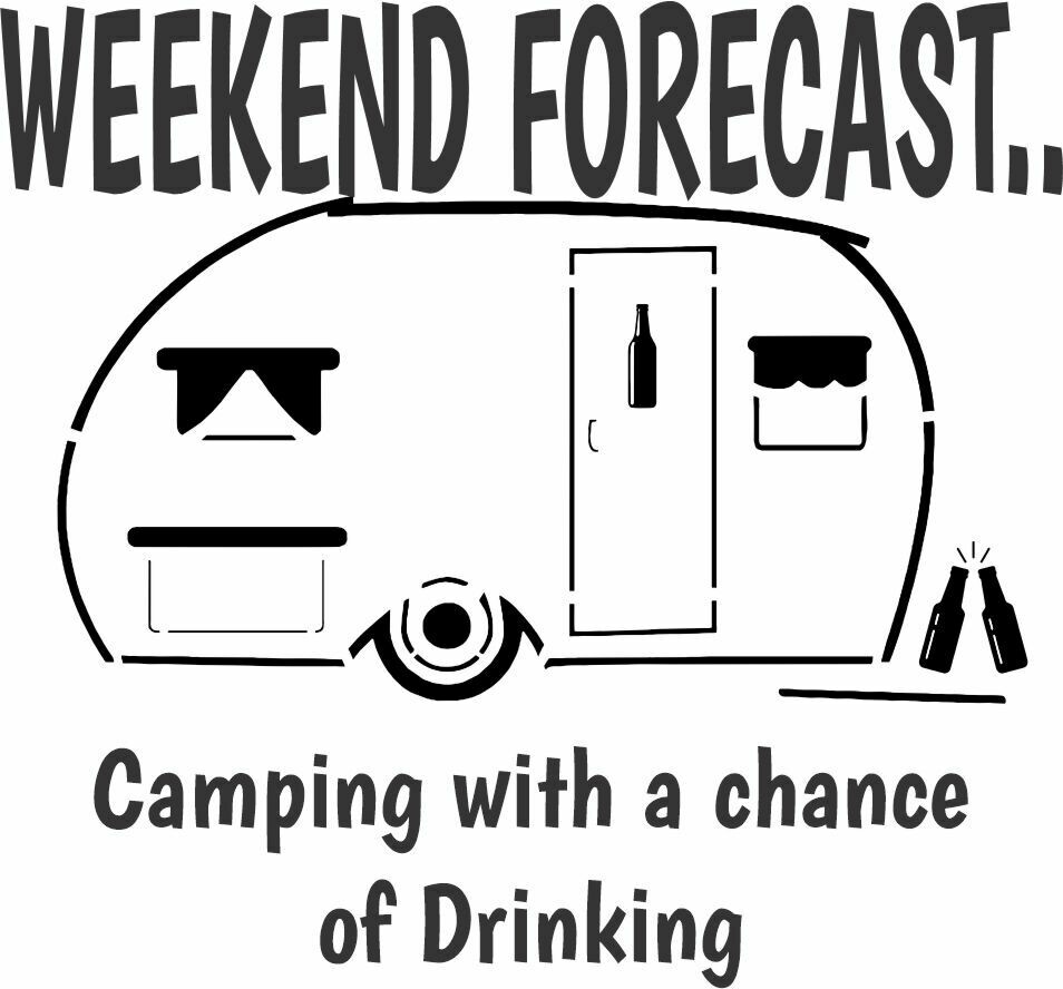 Leatherette 20 oz Weekend Forecast - Camping with a chance of Drinking Insulated Tumbler