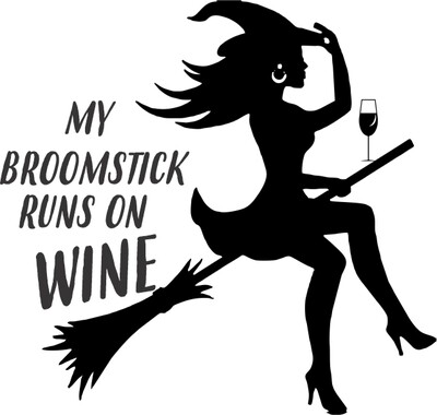 Leatherette 20 oz My Broomstick Runs on Wine Insulated Tumbler