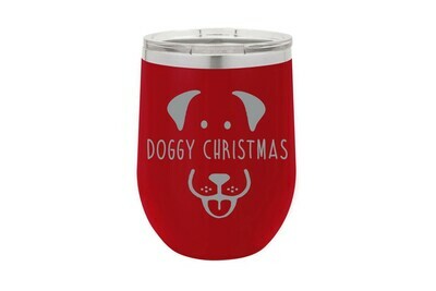 Doggy Christmas Insulated Tumbler 12 oz