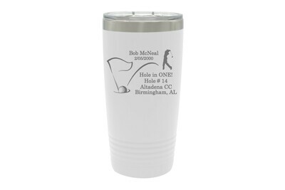 Hole In One with Personalized Information Insulated Tumbler 20 oz