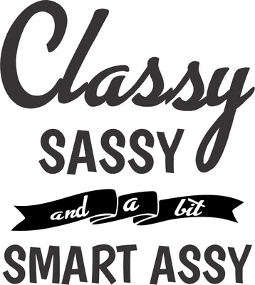 Leatherette 20 oz Classy Sassy and a bit Smart Assy Insulated Tumbler