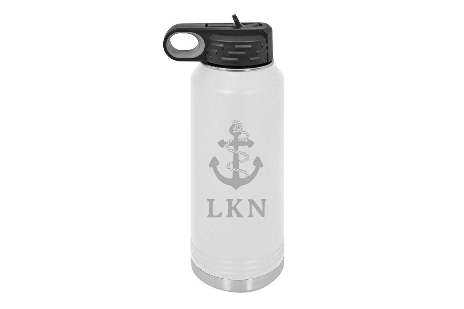 Anchor w/Rope & Customized Location Insulated Water Bottle 32 oz