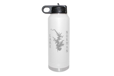 Body of Water & Customized Vertical Location Insulated Water Bottle 32 oz