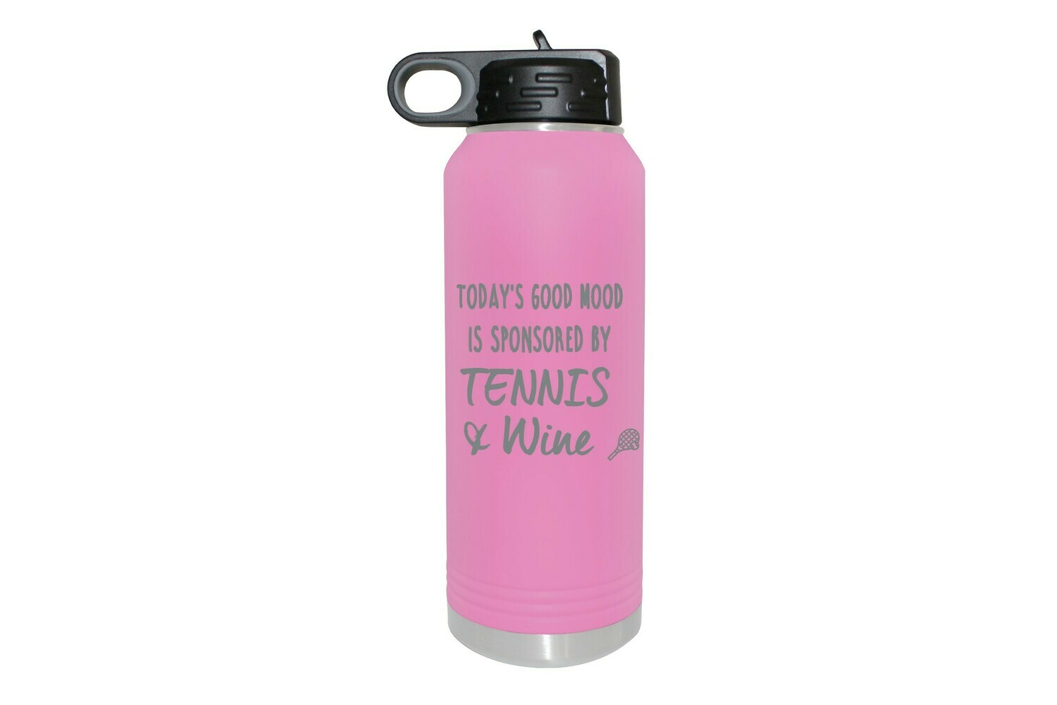 Tennis & Wine Saying or Customize with Your Saying Insulated Water Bottle 32 oz