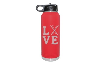 Love with Skis Insulated Water Bottle 32 oz
