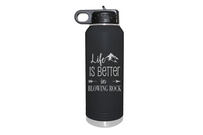 Life is Better Customized with City/Location Insulated Water Bottle 32 oz