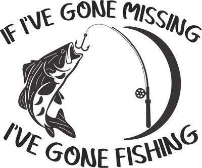 If I've Gone Missing I've Gone Fishing Slate Coaster Set