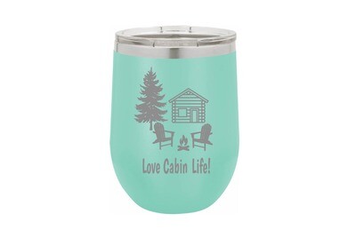 Love Cabin Life or Your Phrase Insulated Tumbler 12 oz