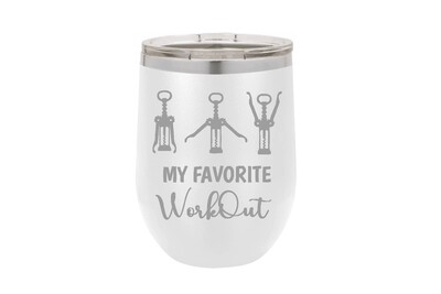 My Favorite Workout Insulated Tumbler 12 oz