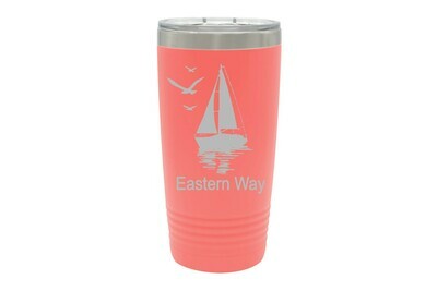 Sailboat with Customized Location or Name Insulated Tumbler 20 oz