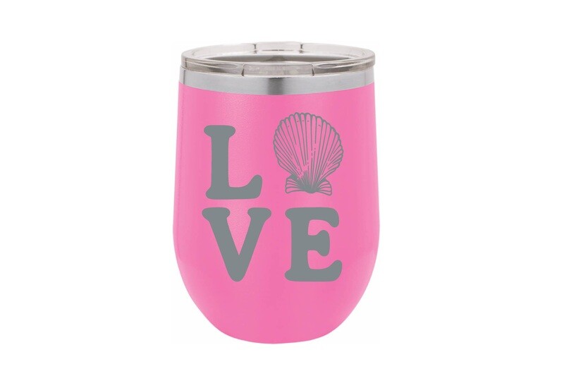LOVE with Seashell Insulated Tumbler 12 oz