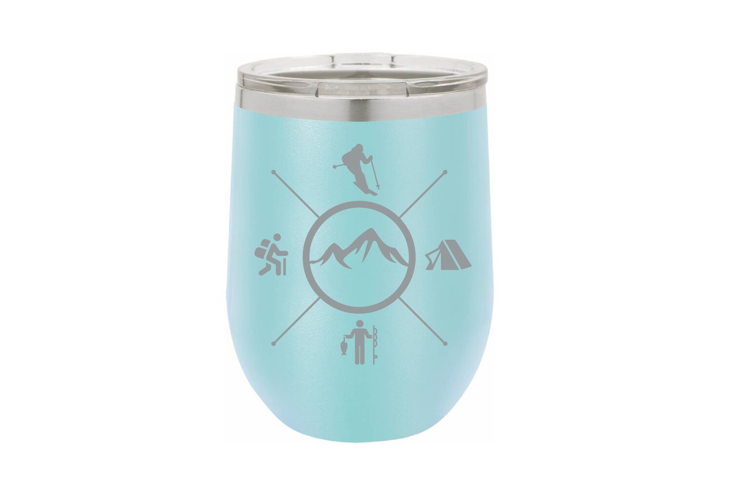 Skier with Outdoor Themes Insulated Tumbler 12 oz