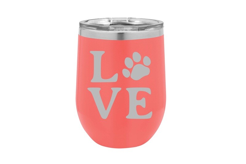Love Customized with Dog or Cat Print Insulated Tumbler 12 oz