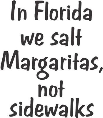 In (Your Location) we salt Margaritas, not sidewalks Insulated Pilsner 14 oz