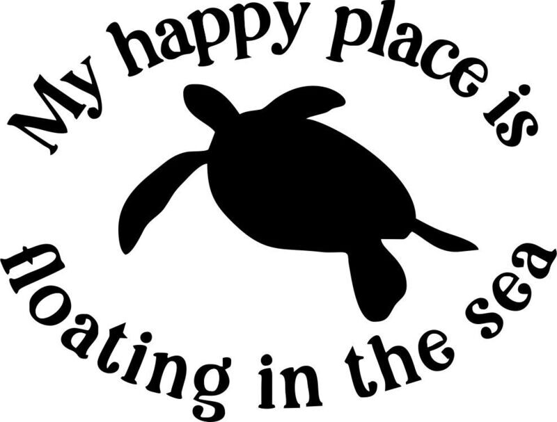 My happy place is Floating in the Sea Insulated Pilsner 14 oz