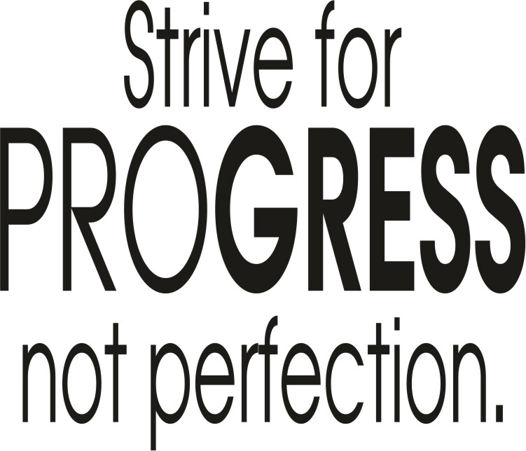 Strive for Progress not Perfection Insulated Pilsner 14 oz