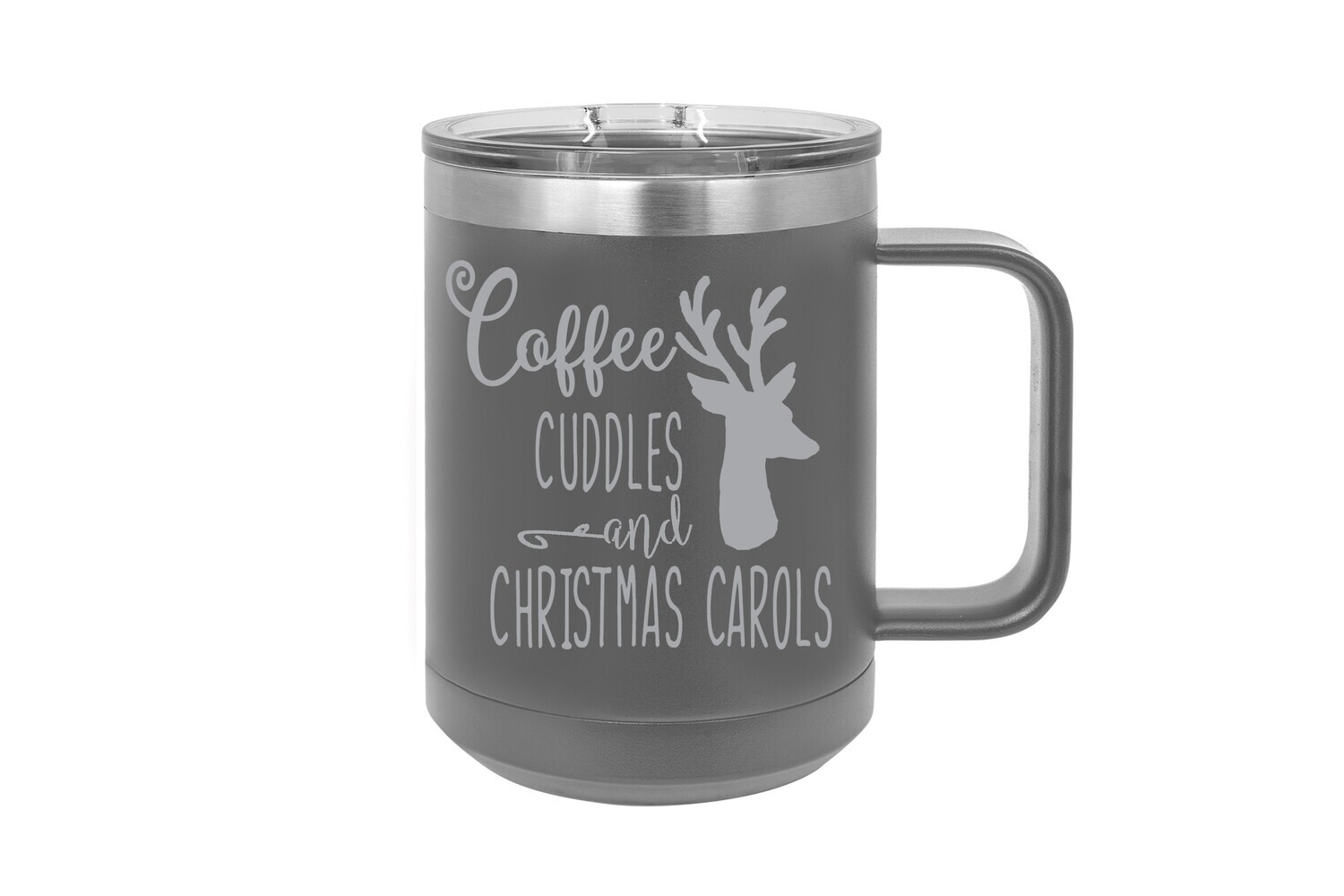 Coffee Cuddles and Christmas Carols 15 oz Insulated Mug