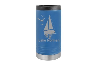 Sailboat with Customized Location or Name - SLIM Beverage Holder