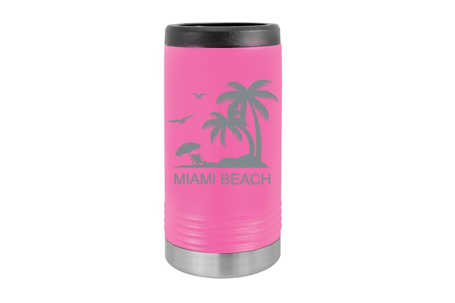 Beach Scene w/Your Location - SLIM Beverage Holder