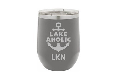 LakeaHolic with Anchor and Abbreviation Insulated Tumbler 12 oz