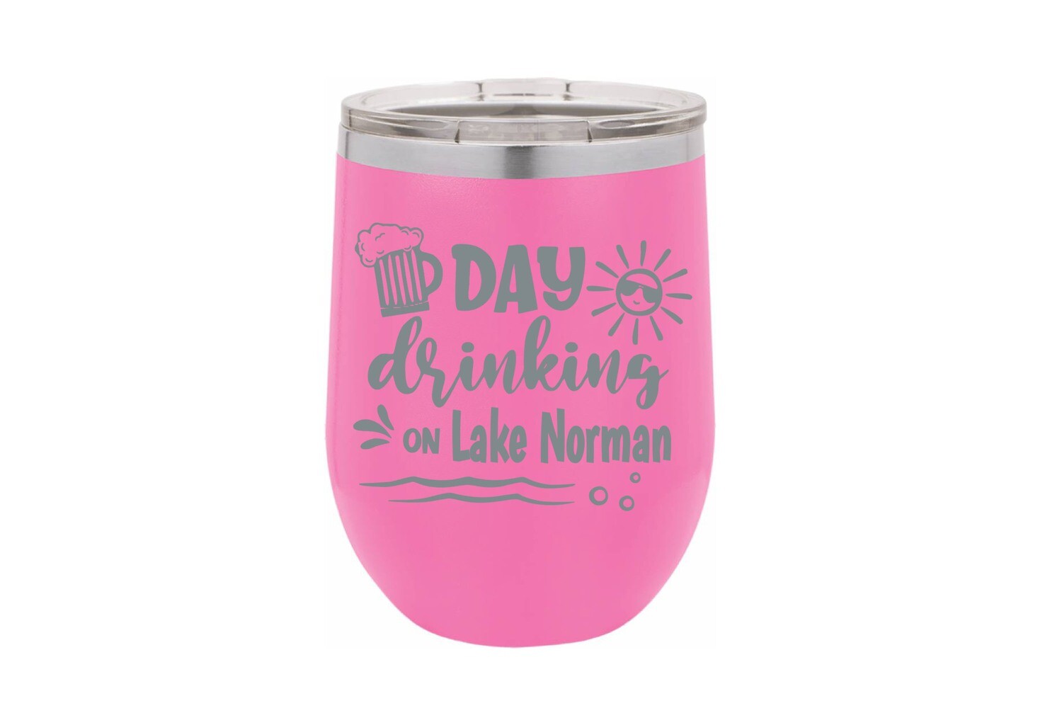 Day Drinking on Your Lake Name Insulated Tumbler 12 oz