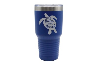 Sea Turtle w/Life is Better on the Beach Insulated Tumbler 30 oz